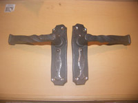 Wrought iron candlesticks Chagford